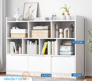 Fantasy White Kids Bookshelf With Cabinet Large AmazingHome.my