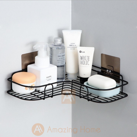 Amazing Home Wall Mounted Corner Shelf Rack Bathroom Kitchen