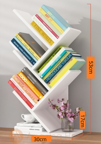 Olaf 4 Layer Free Standing Tree Bookshelf Bookcase