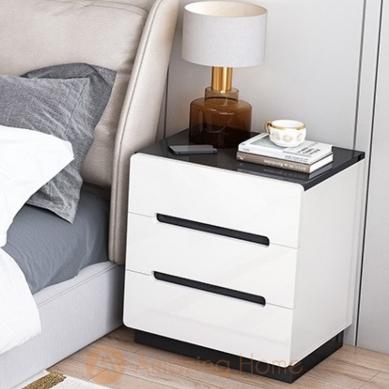 Suave Bedside Table 3 Drawer Bedside Cabinet Large