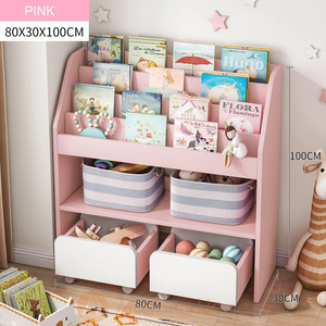 Halley Pink Kids Sling Bookshelf With Portable Storage Medium