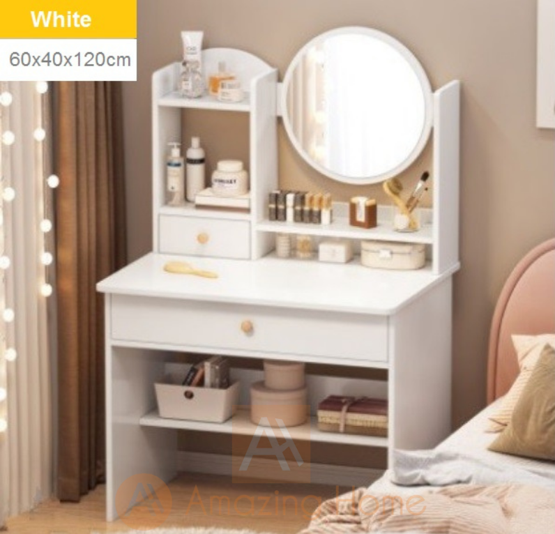 Ella Dressing Table Drawer Makeup Mirror