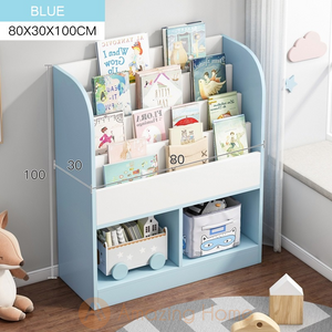 Halley Blue Kids Sling Bookshelf Storage