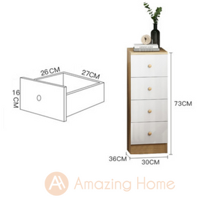 Bianca Chest of 4 Drawer Multifunctional Storage