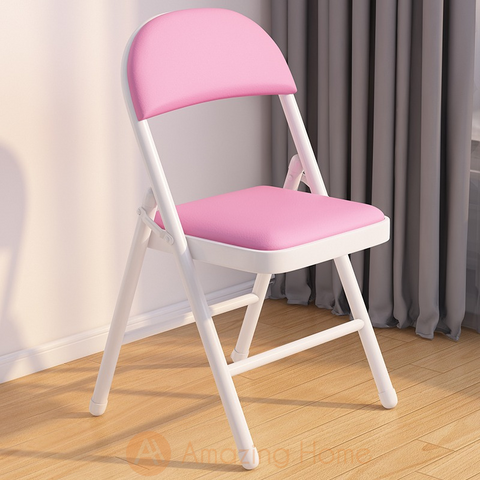 Swain Padded Folding Chair Pink
