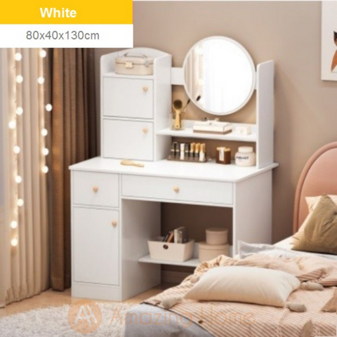 Ella Dressing Table Cabinet Drawer Makeup Mirror