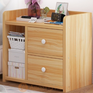 Enkel Bedside Table Bedside Cabinet With 2 Drawer & Shelf
