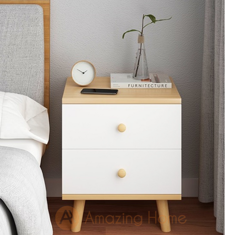 Arkin 2 Drawer Bedside Table Bedside Cabinet With Legs
