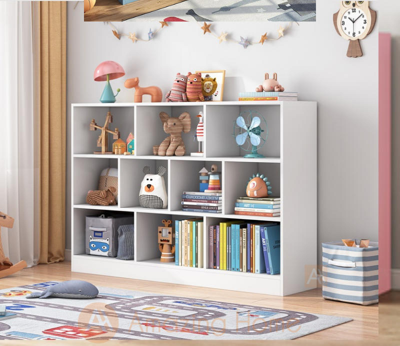 Fantasy White Kids 10 Shelf Bookcase Large