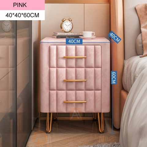 Belle Pink Bedside Table Bedside Cabinet