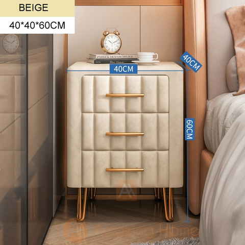 Belle Beige Bedside Table Bedside Cabinet