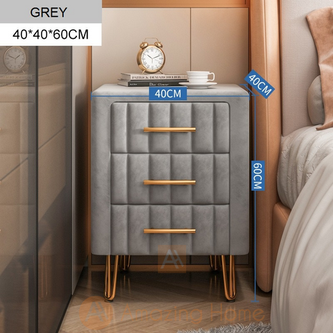 Belle Grey Bedside Table Bedside Cabinet