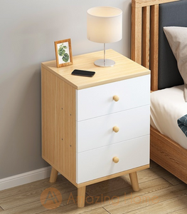 Arkin 3 Drawer Bedside Table Bedside Cabinet With Legs