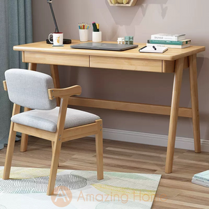 Angus Solid Wood A Shape Leg Study Table Desk Small