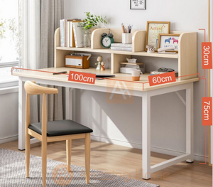 Aymer Study Table With Shelf Office Desk Medium