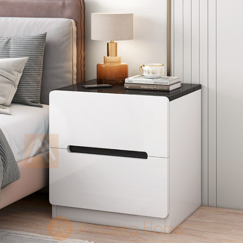 Suave Bedside Table 2 Drawer Bedside Cabinet Medium