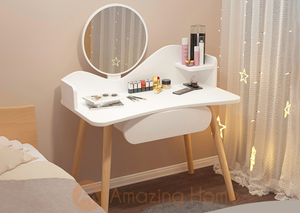 Dora Dressing Table With LED Touch Screen Makeup Mirror & 1 Drawer