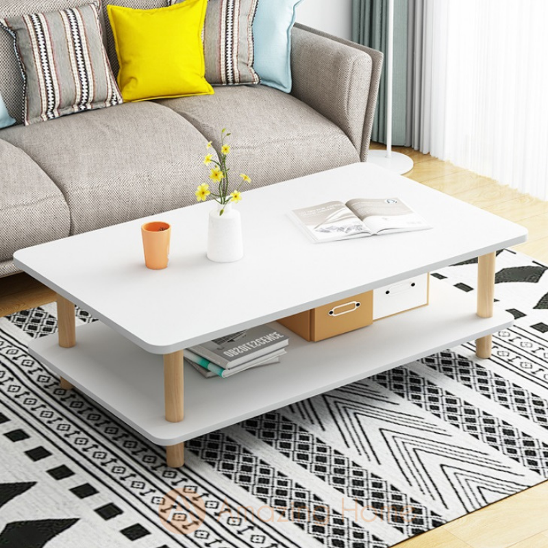 Tiffany White Double Layer Medium Coffee Table
