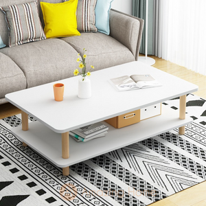 Tiffany White Double Layer Medium Coffee Table