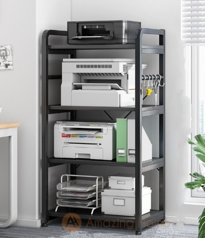 Oasis 4 Tier Floor Standing Office Storage Shelf Rack Stand