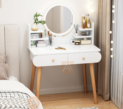Dora 2 Drawer Dressing Table With LED Mirror