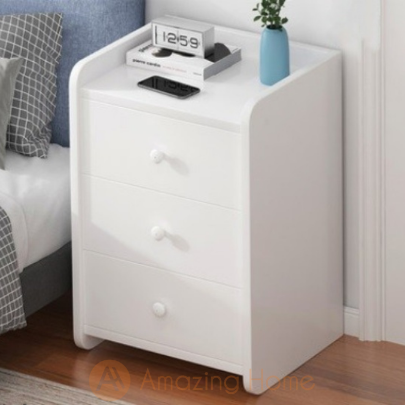 Blanca 3 Drawer Bedside Table Bedside Cabinet