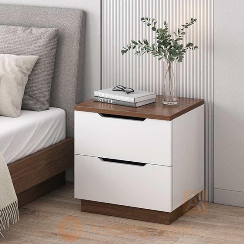 Aaren Bedside Cabinet 2 Drawer Bedside Table