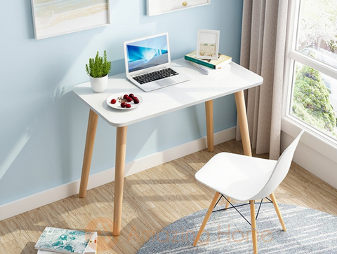 Andorra White Study Table 70 cm