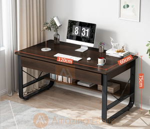 Anker Study Table Medium Office Desk With Book Shelf Drawer
