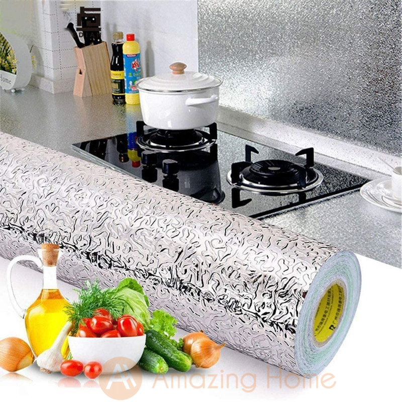 Amazing Home Self Adhesive Kitchen Backsplash Wallpaper Aluminum Foil Sticker