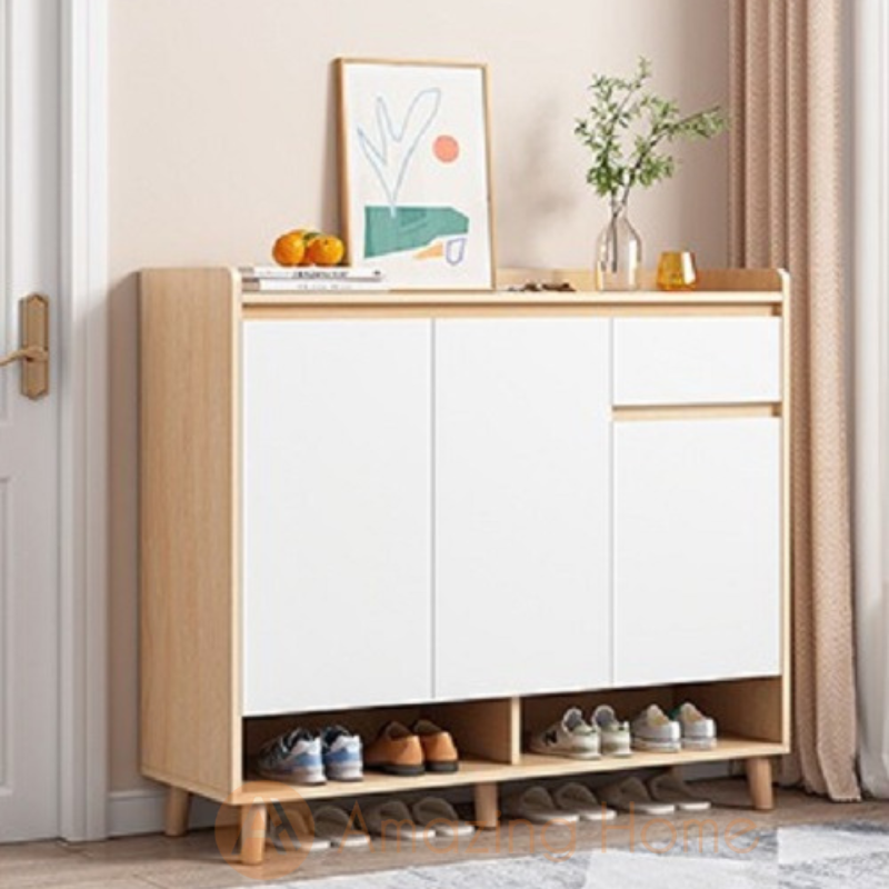 Anya 3 Door 1 Drawer Shoe Cabinet With Legs