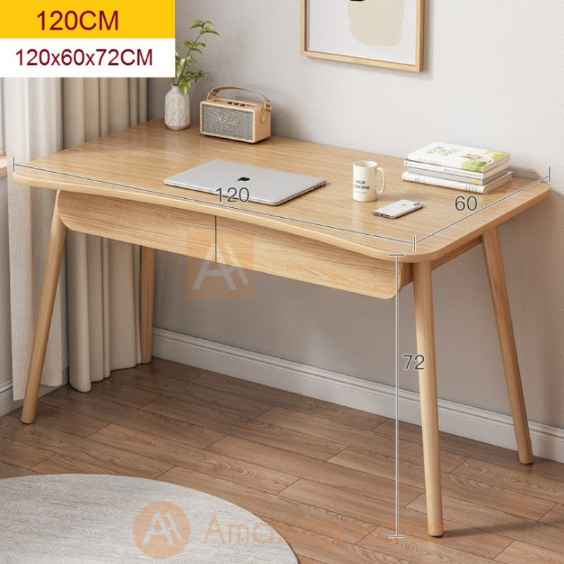 Sakura Study Table Walnut Large With 2 Drawer