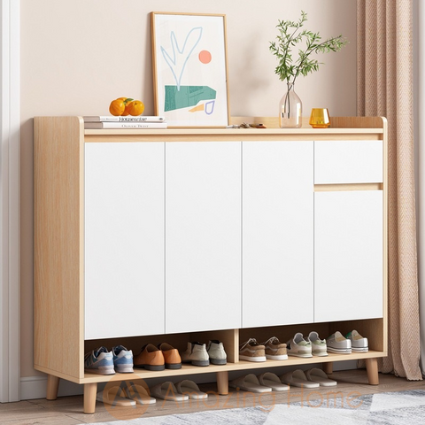 Anya 4 Door 1 Drawer Shoe Cabinet With Legs