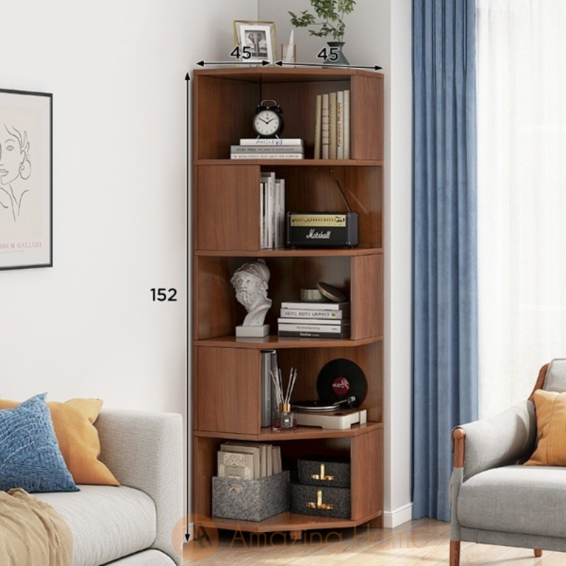 Taree 5 Tier Corner Shelf Storage