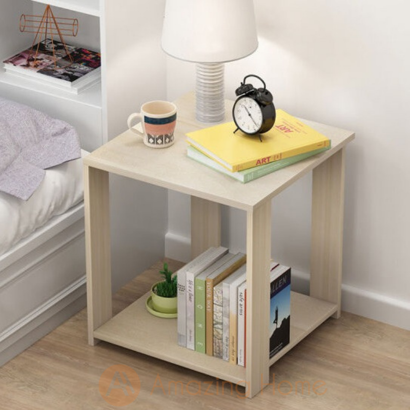 Enkel Basic Bedside Table Side Table Beige