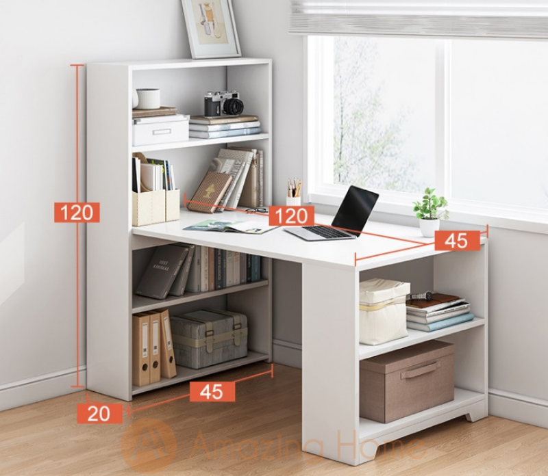 Sven L Shape Large Study Table Office Desk Workstation