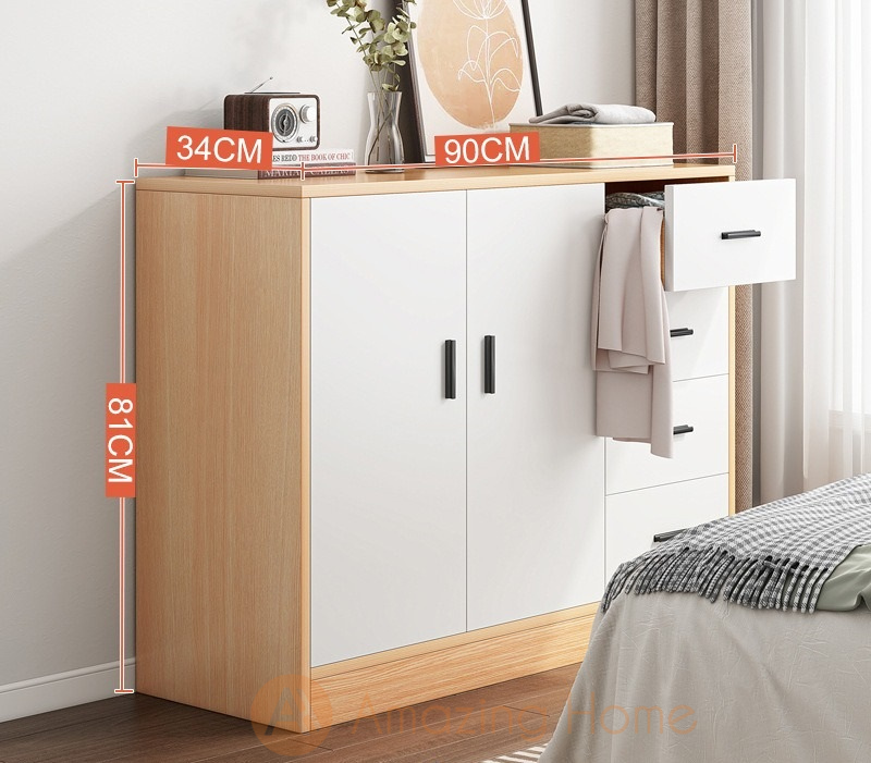 Bianca Storage Cabinet With 2 Door 4 Drawer