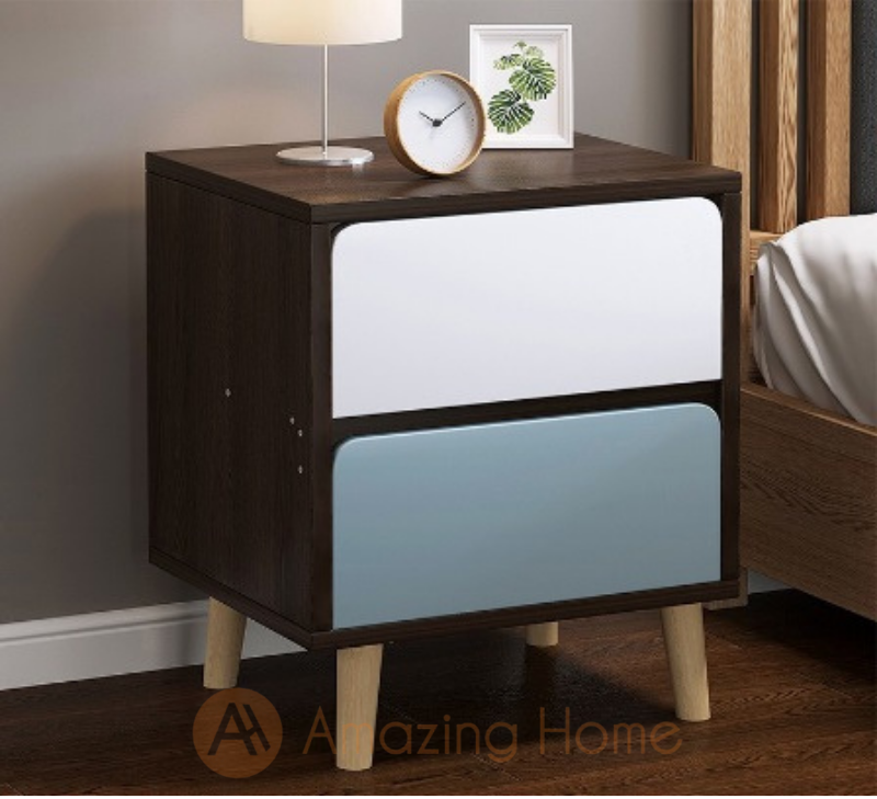 Bellezza Bedside Table Bedside Cabinet 2 Drawer With Legs