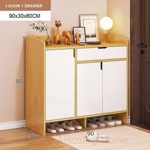 Ereka 3 Door 1 Drawer Shoe Cabinet