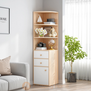 Taree Corner Cabinet With Shelf Drawer Medium