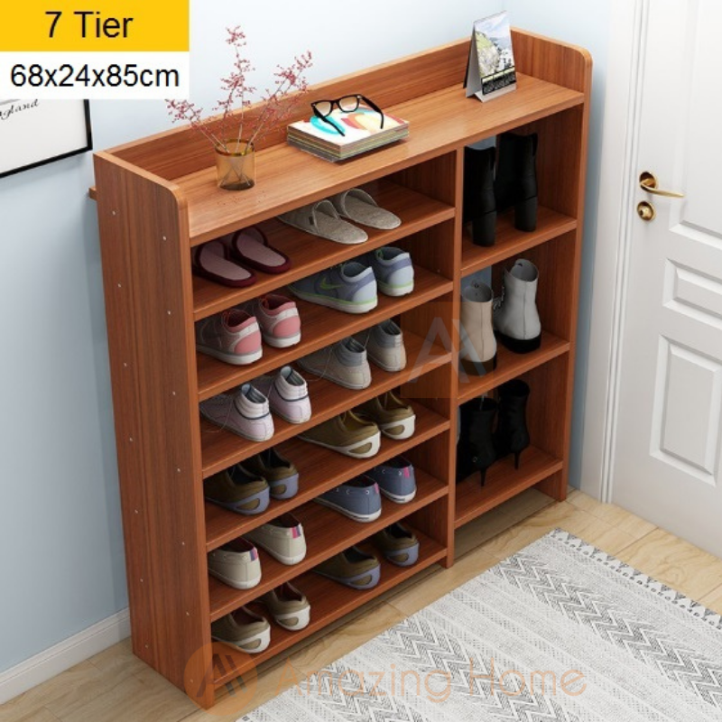 Hazel 7 Tier Wooden Shoe Rack Medium