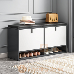 Astrid Shoe Storage Bench With Flip Down Drawer Large