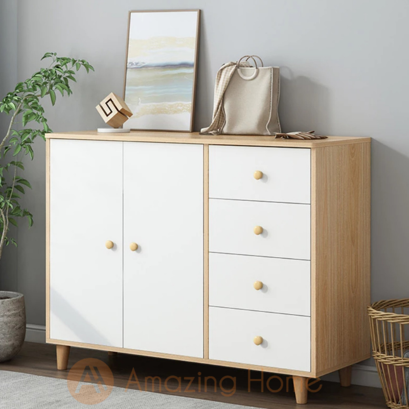 Bianca 4 Drawer 2 Door Multifunctional Storage Cabinet