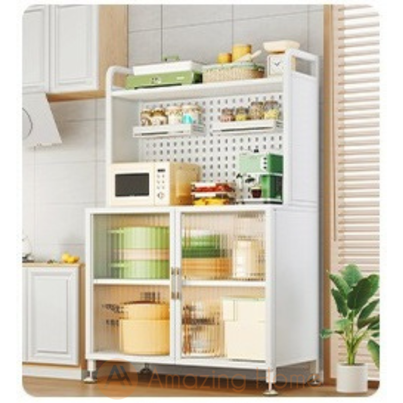 Agneta 4 Tier Kitchen Cabinet With DIY Hanging Wall