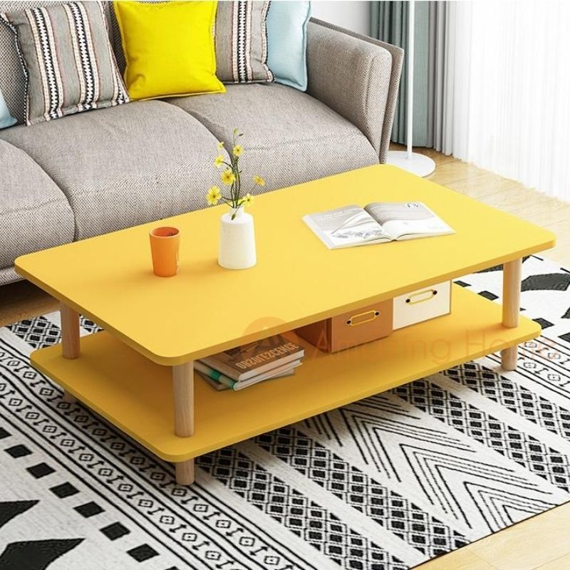 Tiffany Yellow Double Layer Medium Coffee Table