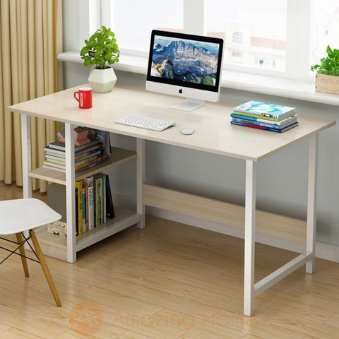 (Year End Clearance) Tommy Study Table Study Desk With Side Book Shelf