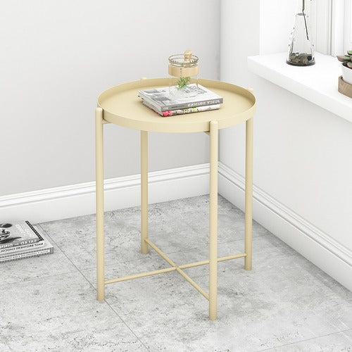 Amazing Home Round Coffee Table Side Table Stand Yellow